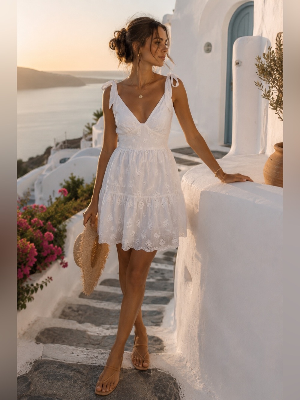 Bobbi Rocco White Eyelet Mini Dress – NWT